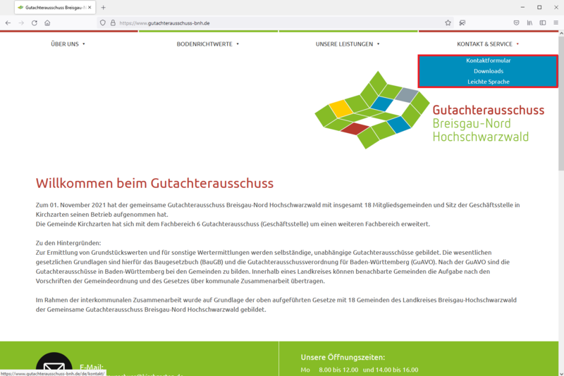 Gutachterausschuss Breisgau-Nord Hochschwarzwald Menü 4